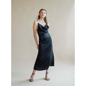 Nocturnal Elegance Silky Dress